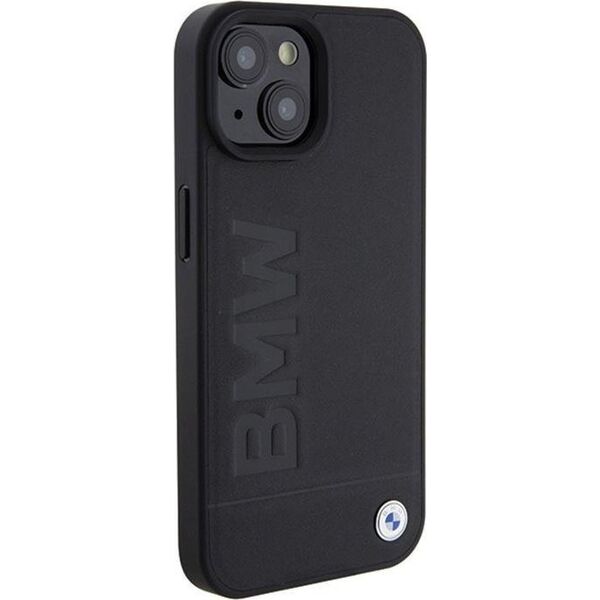 BMW BMW Leather Hot Stamp - Etui iPhone 15 Plus (czarny)