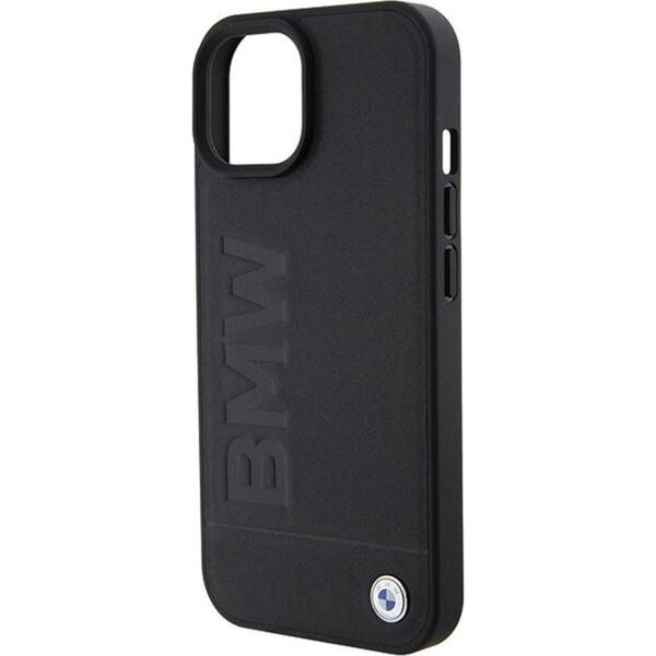 BMW BMW Leather Hot Stamp - Etui iPhone 15 Plus (czarny)