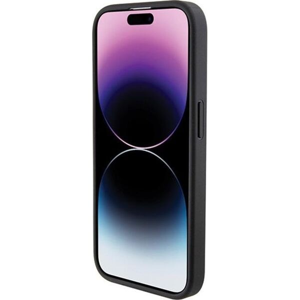 BMW BMW Grip Stand Smooth & Carbon - Etui iPhone 15 Pro (czarny)
