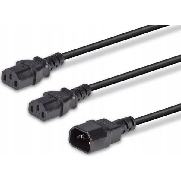 Kabel zasilający Lindy CABLE POWER C14 TO 2 X C13/1M 30363 LINDY