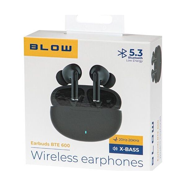 Słuchawki Blow Słuchawki bezprzewodowe douszne BLOW Earbuds BTE600 BLACK