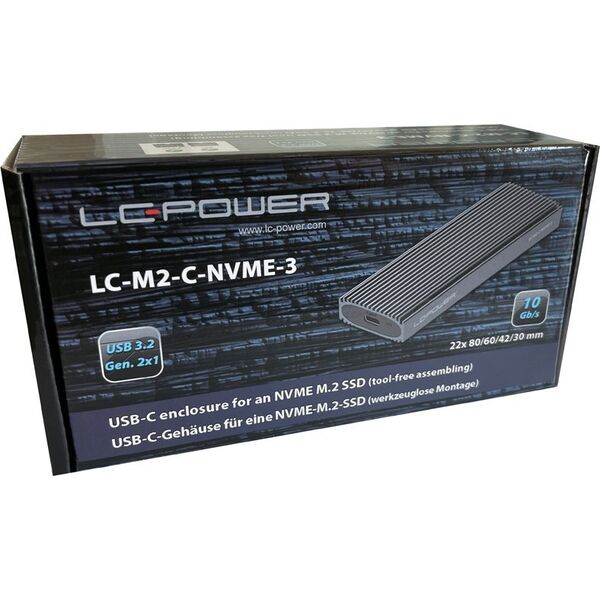 LC-Power LC-Power SSD-Gehäuse für NVMe-M.2-SSD LC-M2-C-NVME-3