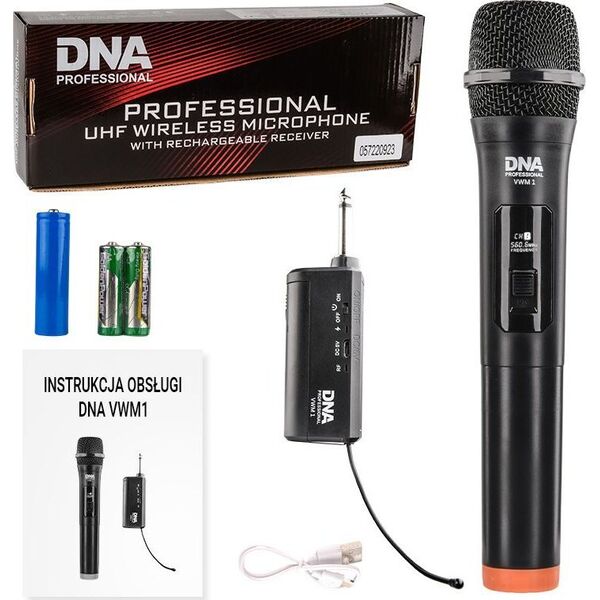 Mikrofon DNA DNA VWM 1 mikrofon bezprzewodowy system nagłośnienia 220-280 MHz