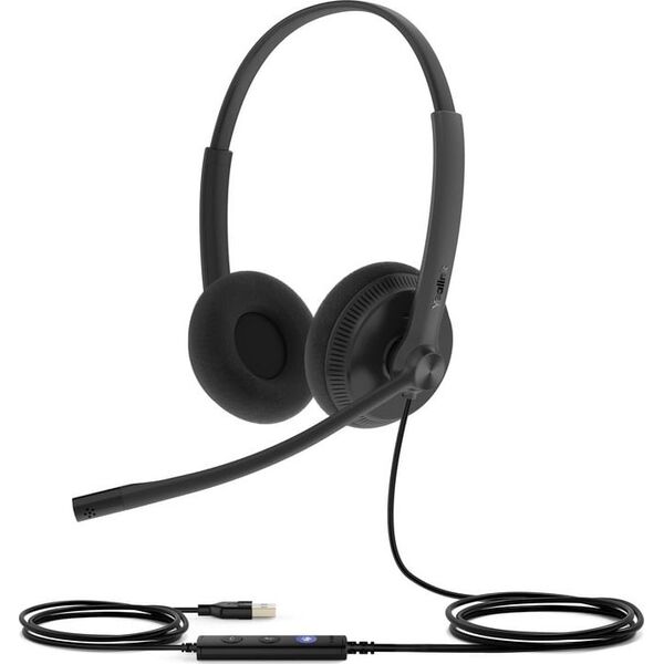 Słuchawki Yealink Yealink UH34 Lite Dual Teams Zestaw słuchawkowy Przewodowa Opaska na głowę Biuro/centrum telefoniczne USB Typu-A Czarny
