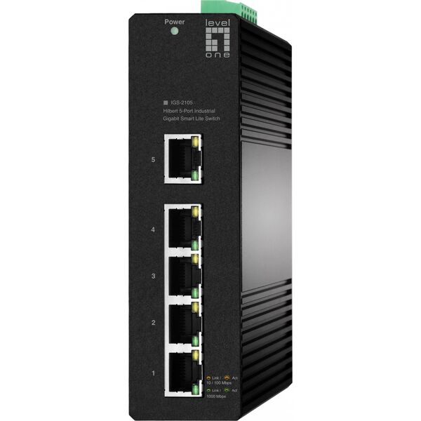 Switch LevelOne LevelOne IGS-2105 łącza sieciowe Zarządzany L2 Gigabit Ethernet (10/100/1000) Czarny