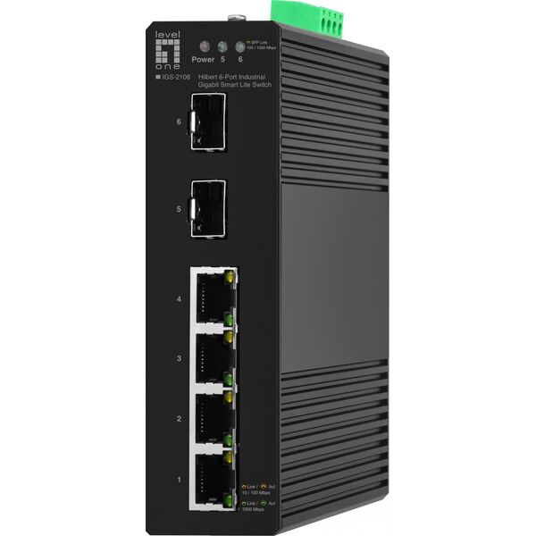 Switch LevelOne LevelOne IGS-2106 łącza sieciowe Zarządzany L2 Gigabit Ethernet (10/100/1000) Czarny