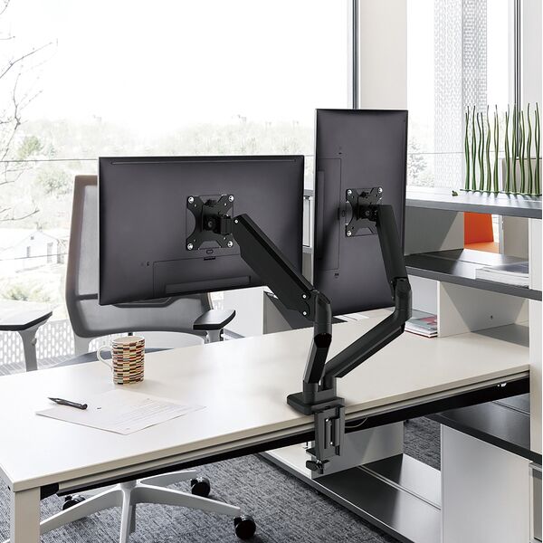 Deltaco Deltaco Monitora stativs Dual Gas Spring Deltaco