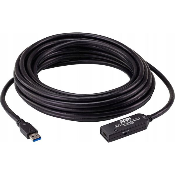 Kabel USB Aten USB-A - USB-C 10 m Czarny (UE331C)