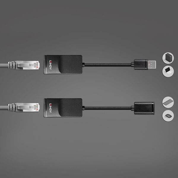 Adapter USB Lindy Adap Lindy 60m USB 1.1 Cat.6 Extender Basic