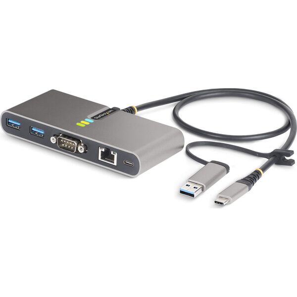 Stacja/replikator StarTech USB-C / USB-A z portem RS-232 (5G2A1SGBB-USB-C-HUB)