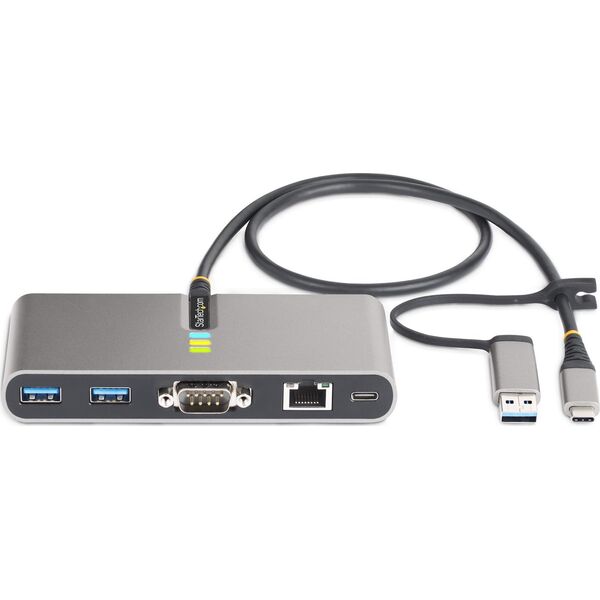 Stacja/replikator StarTech USB-C / USB-A z portem RS-232 (5G2A1SGBB-USB-C-HUB)