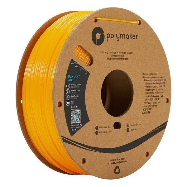 Poly Filament Polymaker PolyLite ABS 1,75mm 1kg - Yellow}