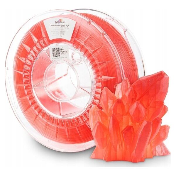 Spectrum Filament Spectrum PLA Crystal 1,75mm 1kg - Raspberry Red}