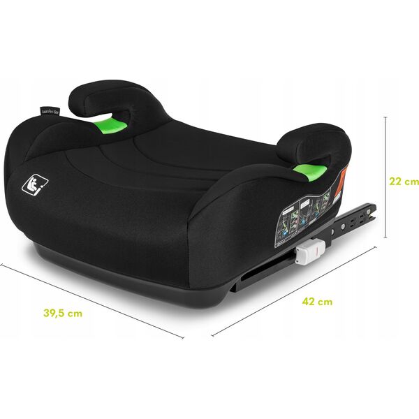 Fotelik samochodowy Automobilinė kėdutė Lionelo Luuk Fix i-Size, 22-36kg, juoda