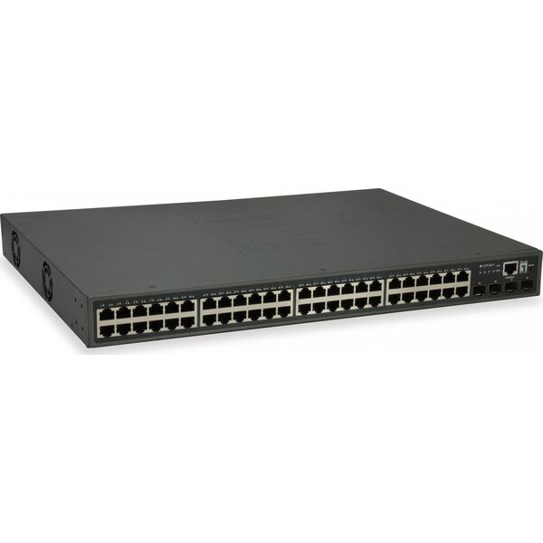 Switch LevelOne LevelOne GTP-5271 łącza sieciowe Zarządzany L3 Gigabit Ethernet (10/100/1000) Obsługa PoE Szary