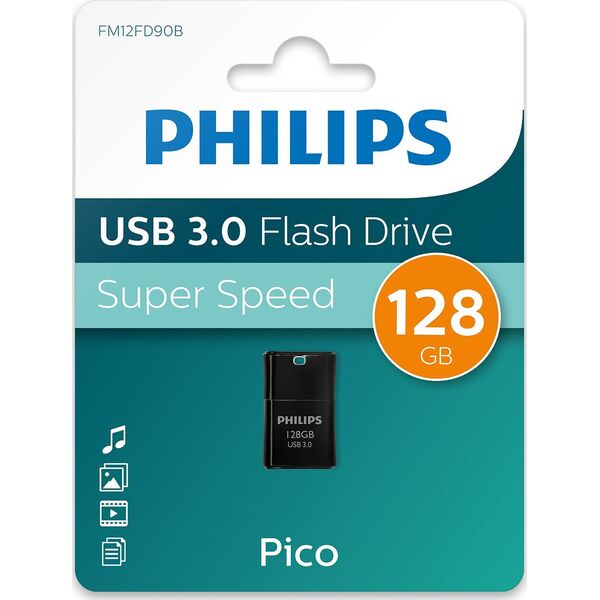 Pendrive Philips Philips USB 3.0            128GB Pico Edition Midnight Black