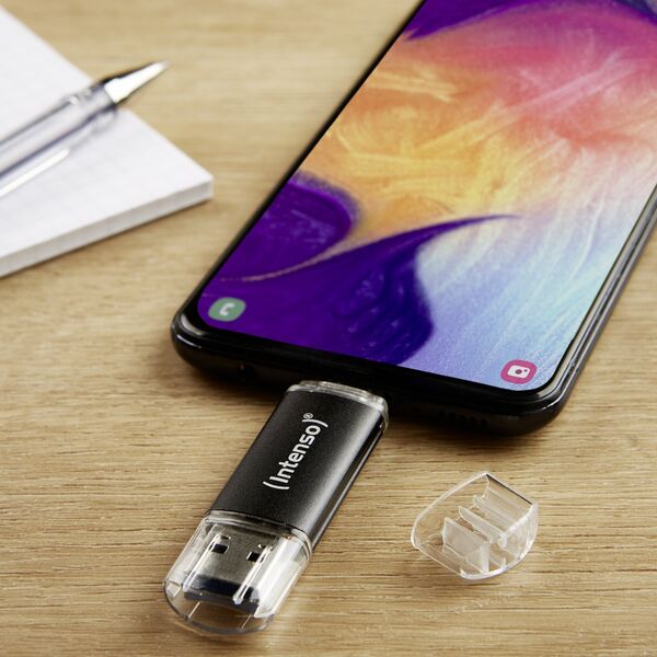 Pendrive Intenso Intenso 3539480 pamięć USB 32 GB USB Type-A / USB Type-C 3.2 Gen 1 (3.1 Gen 1) Antracyt