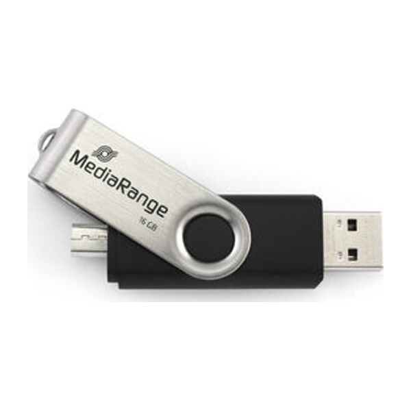 Pendrive Triton MediaRange MR932-2 pamięć USB 32 GB USB Type-A / Micro-USB 2.0 Czarny, Srebrny