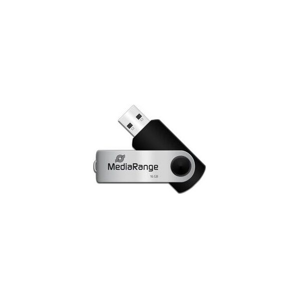 Pendrive MediaRange MediaRange MR910-3 pamięć USB 16 GB USB Typu-A 2.0 Czarny, Srebrny
