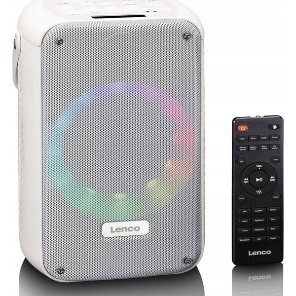 Głośnik Lenco LENCO BTC-060 Bluetooth-Lautsprecher Karaokefunktion weiß