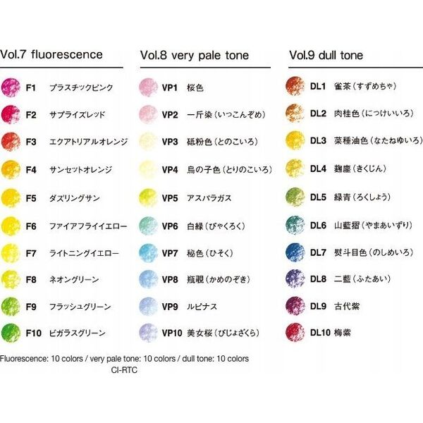Tombow Tombow Color pencil IROJITEN set volume 8: Very pale tone lll, 10 pc(s)