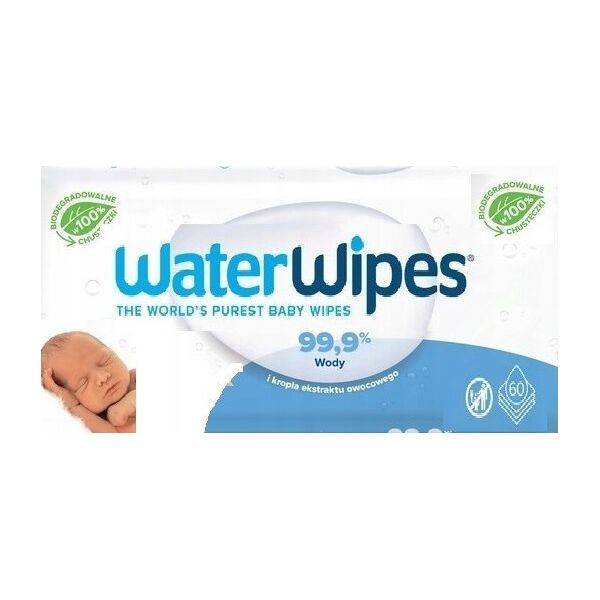 WaterWipes WaterWipes, BIO, Chusteczki nawilżane wodne, 60szt.x9, PL (DZIEWIĘCIOPAK)