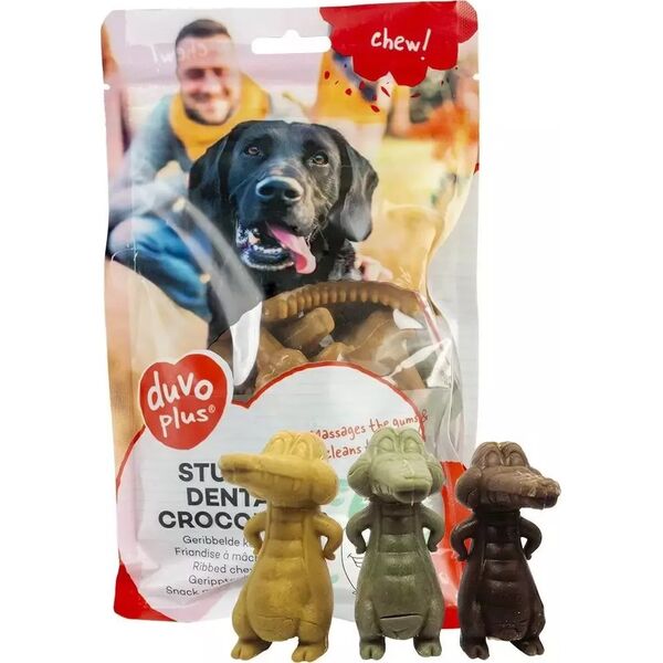 Duvo+ Duvo+ Przysmak Dentystyczny dla Psa Krokodylki 6,3cm 410g