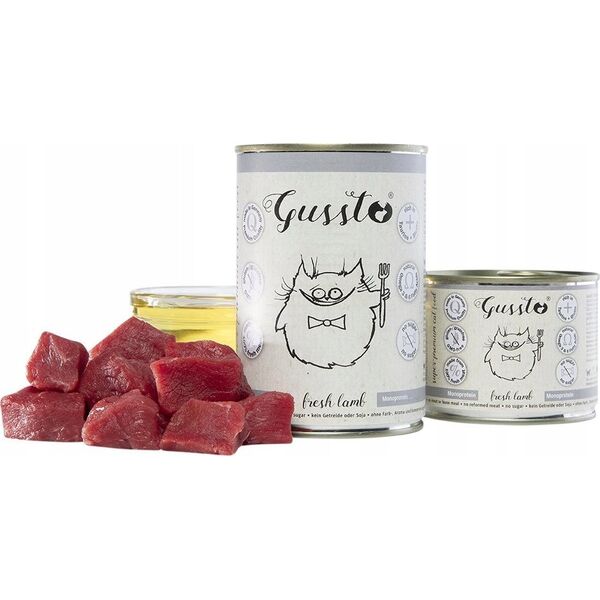 GUSSTO GUSSTO pusz.400g FRESH LAMB /6  Pokarm dla kota z JAGNIĘCINĄ