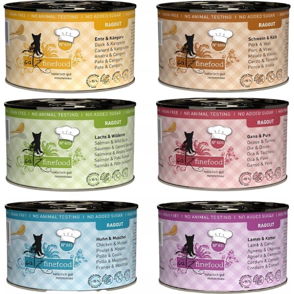 Catz Finefood Catz Finefood Ragout N.611 Jagnięcina i Wielbłąd puszka 190g