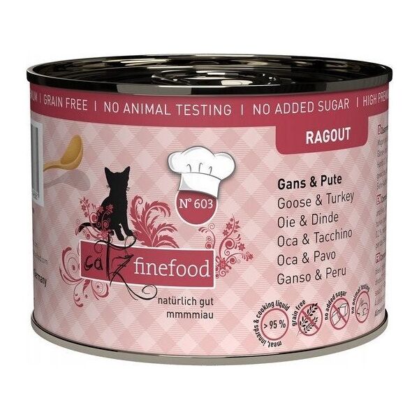 Catz Finefood Catz Finefood Ragout N.603 Gęś i Indyk puszka 190g