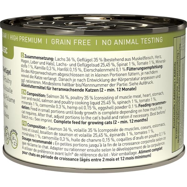 Catz Finefood Catz Finefood Classic Kitten N.05 Łosoś i drób puszka 200g