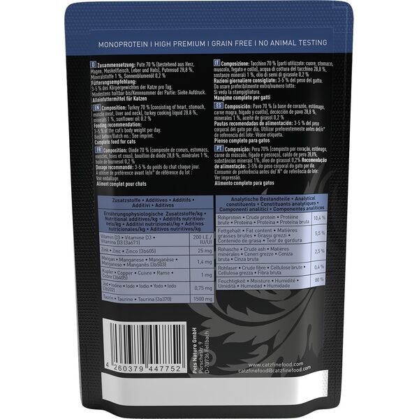 Catz Finefood Catz Finefood Purrrr N.117 Indyk saszetka 85g