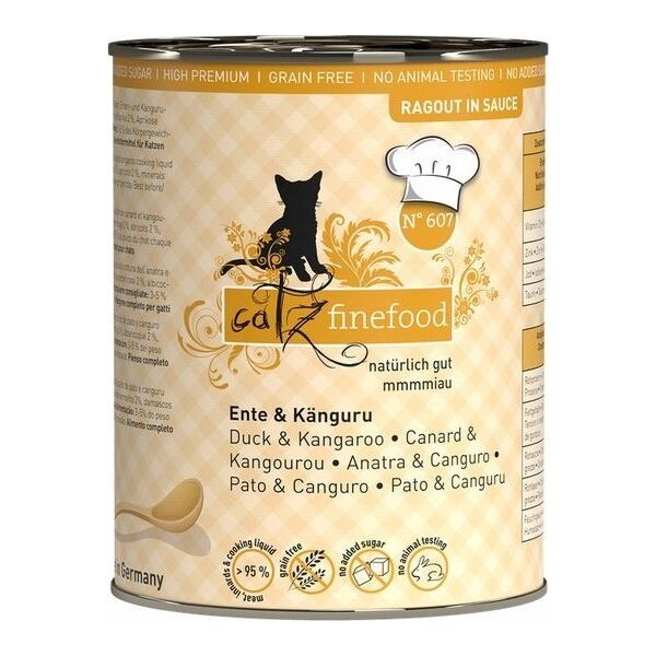 Catz Finefood Catz Finefood Ragout N.607 Kaczka i Kangur puszka 380g