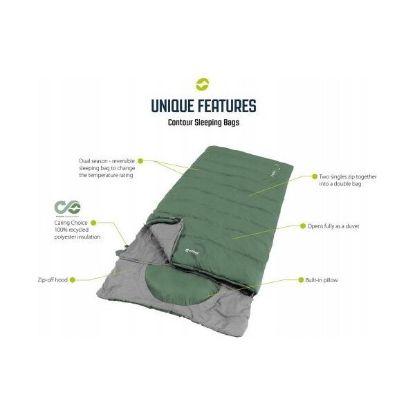 Outwell Outwell | Sleeping Bag | 220 x 85 cm | -13/+16 °C | Left Zipper