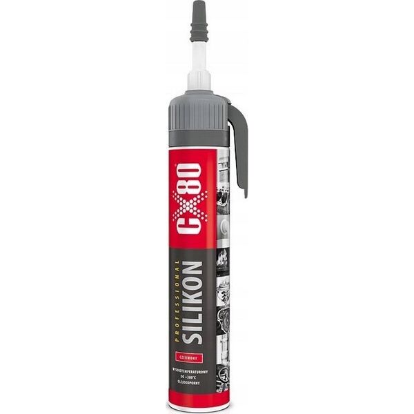 CX80 Silikon professional 210G Premium wysokotemperaturowy czerwony CX80