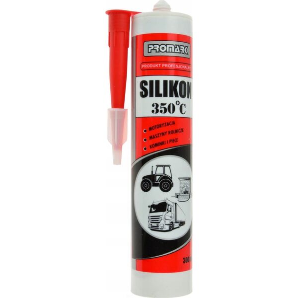 Geko Silikon wysokotemperaturowy czerwony 300ml(15)