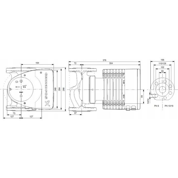 Grundfos Pompa obiegowa MAGNA1 50-80 F 240 1x230V PN6/10