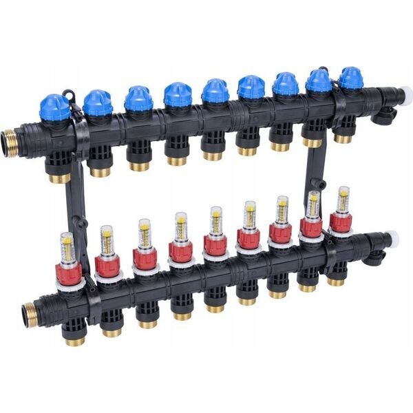 Afriso Afriso rozdzielacz ProCalida EF1 K 9 obiegów grzewczych, G1", 0,2÷1,6 l/min 81269