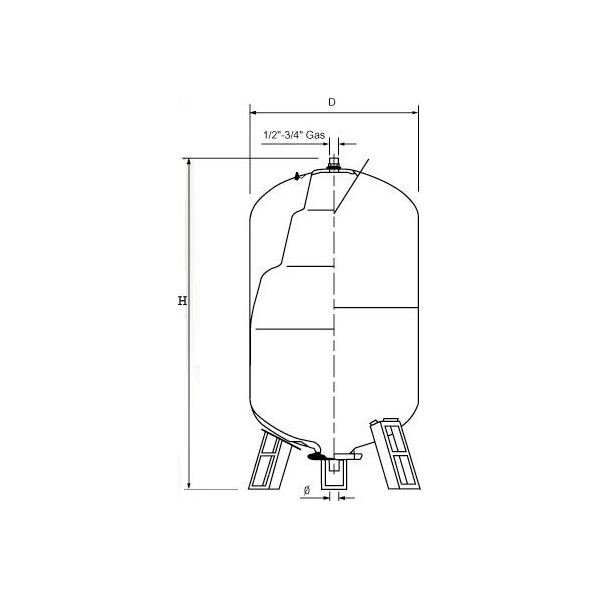 Omnigena ZBIORNIK 100L 1'' PIONOWY AQUASYSTEM