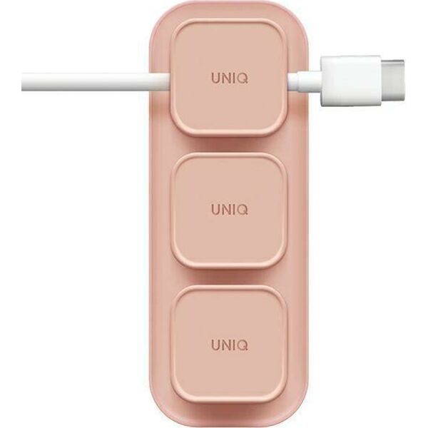 Uniq UNIQ Pod Mag magnetyczny organizer do kabli + baza różowy/blush pink