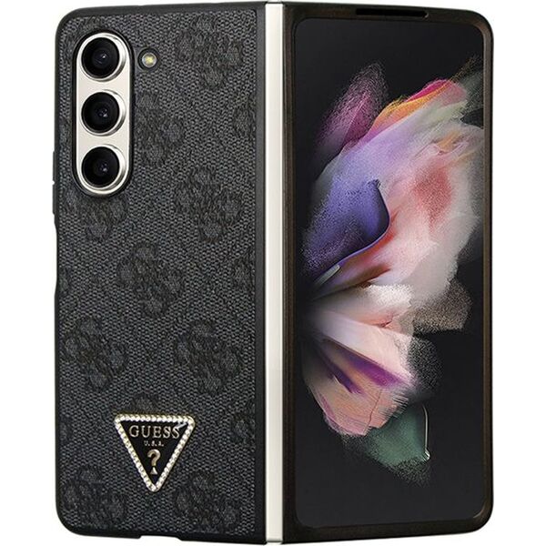 Guess Guess GUHCZFD5P4TDPK F946 Z Fold5 czarny/black hardcase Leather 4G Diamond Triangle
