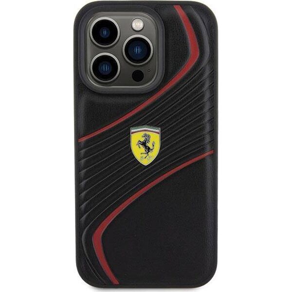 Ferrari Ferrari FEHCP15LPTWK iPhone 15 Pro 6.1" czarny/black hardcase Twist Metal Logo