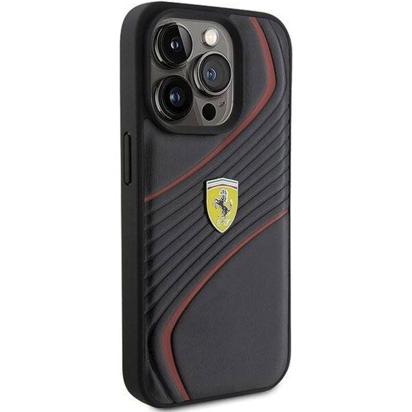Ferrari Ferrari FEHCP15LPTWK iPhone 15 Pro 6.1" czarny/black hardcase Twist Metal Logo