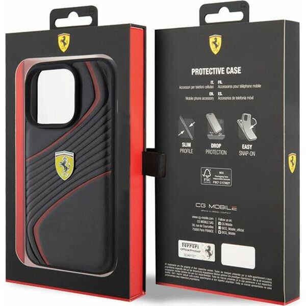 Ferrari Ferrari FEHCP15LPTWK iPhone 15 Pro 6.1" czarny/black hardcase Twist Metal Logo