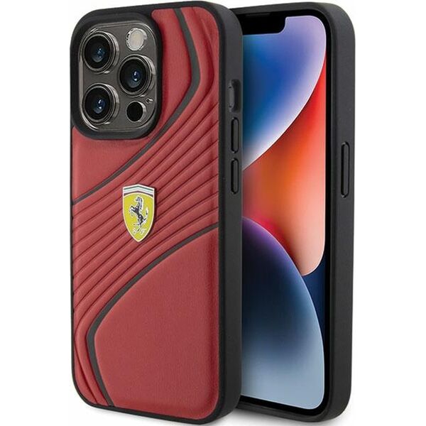Ferrari Ferrari FEHCP15LPTWR iPhone 15 Pro 6.1" czerwony/red hardcase Twist Metal Logo