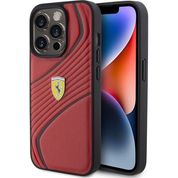 Ferrari Ferrari FEHCP15LPTWR iPhone 15 Pro 6.1" czerwony/red hardcase Twist Metal Logo