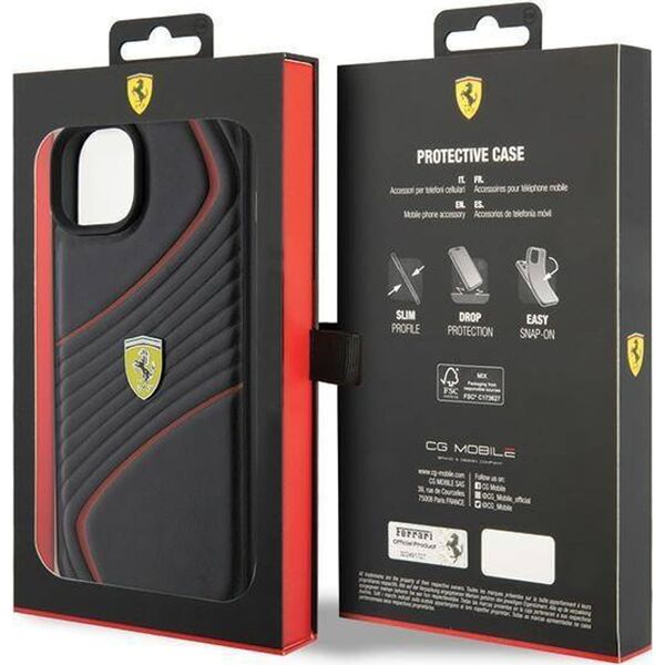 Ferrari Ferrari FEHCP15MPTWK iPhone 15 Plus / 14 Plus 6.7" czarny/black hardcase Twist Metal Logo