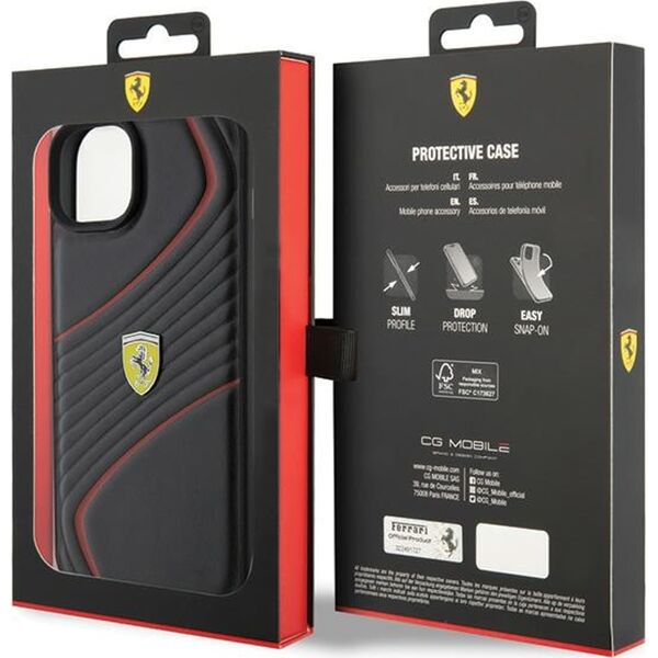 Ferrari Ferrari FEHCP15MPTWK iPhone 15 Plus / 14 Plus 6.7" czarny/black hardcase Twist Metal Logo