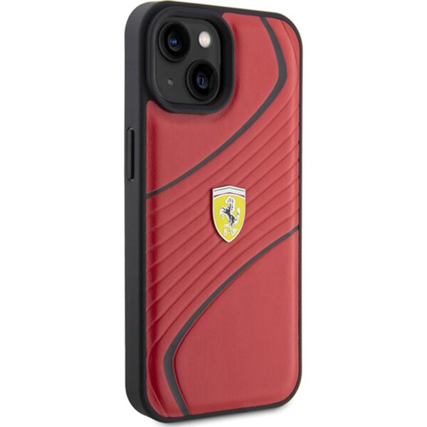 Ferrari Ferrari FEHCP15SPTWR iPhone 15 / 14 / 13 6.1" czerwony/red hardcase Twist Metal Logo