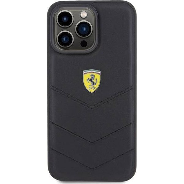 Ferrari Ferrari FEHCP15XRDUK iPhone 15 Pro Max 6.7" czarny/black hardcase Quilted Metal Logo